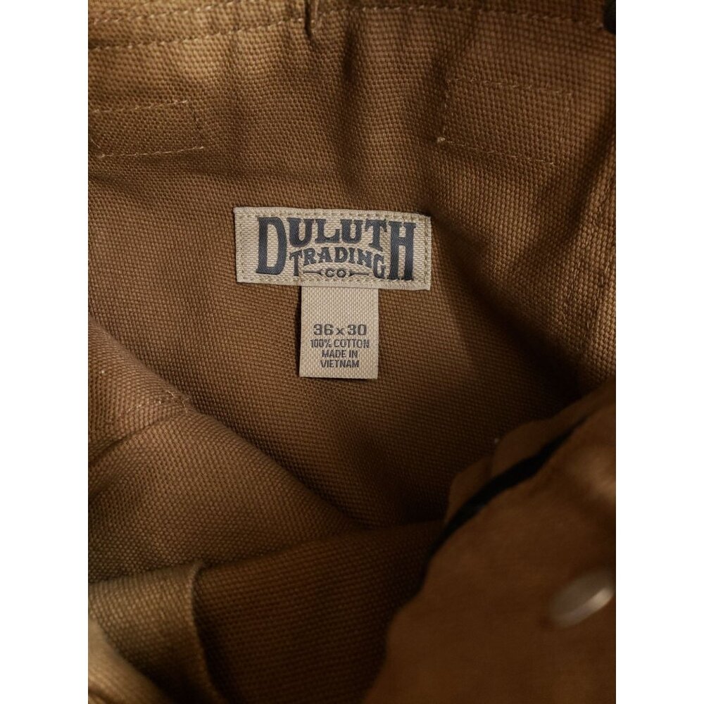 Duluth Trading Mens 36x30 Cargo Pants Brown High-Rise Cotton Twill With Pockets - Picture 9 of 11